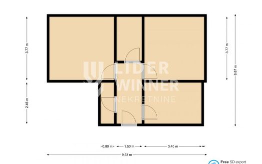 2 stana u kući + garaža od 22m2