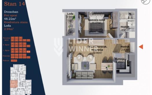 2.0 stan Zemun, novogradnja, garaza